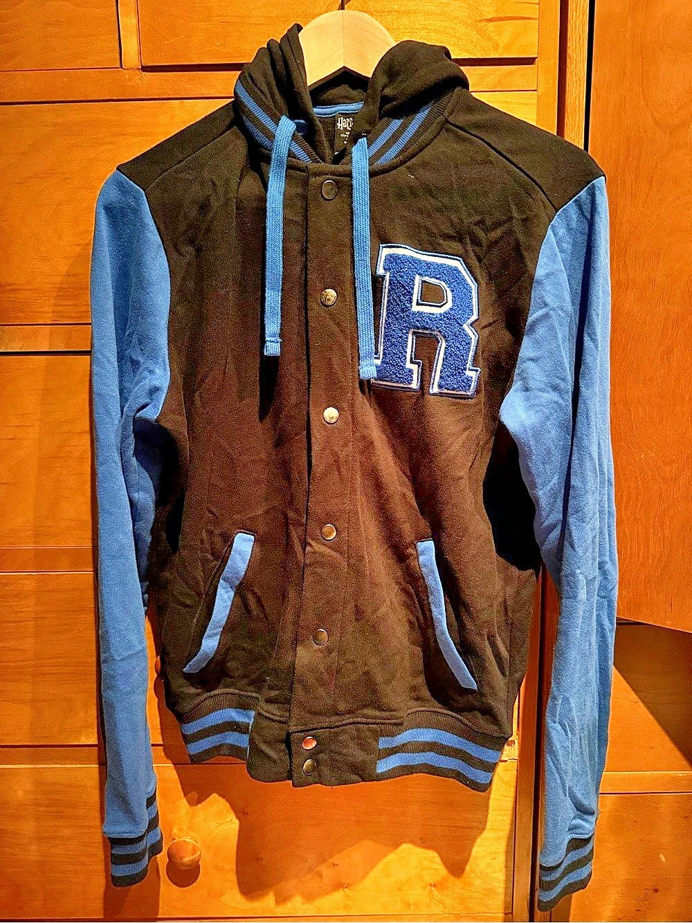 Harry Potter Ravenclaw Varsity Hoodie Jacket Black & Blue Sweater